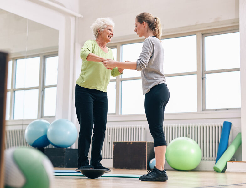 Woman receiving concussion therapy at ATI